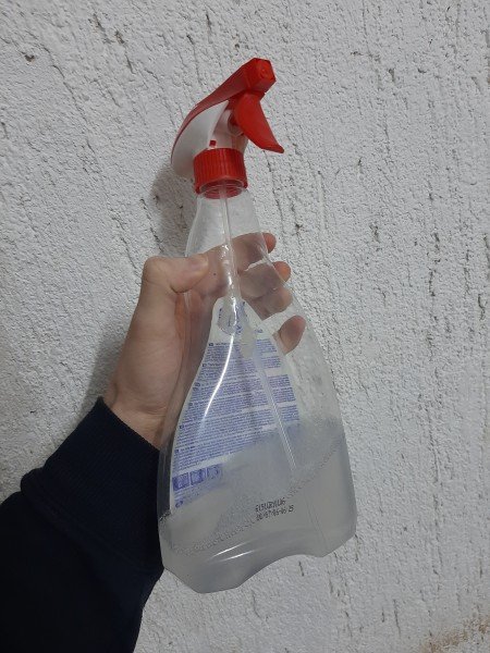 StarSan solution in a spray bottle