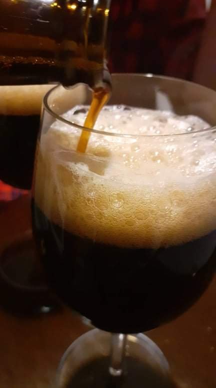 Homebrewed stout beer