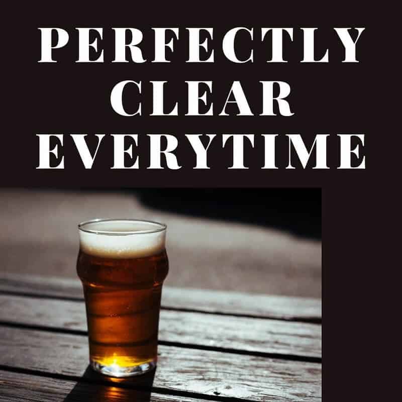 A clear homebrew beer after clarifying