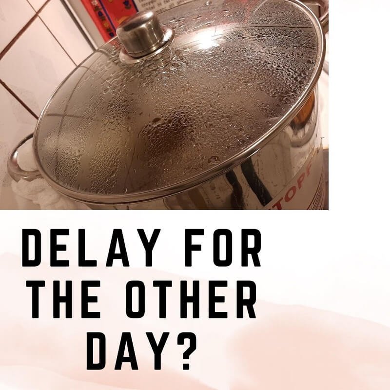 Delaying boiling after mashing