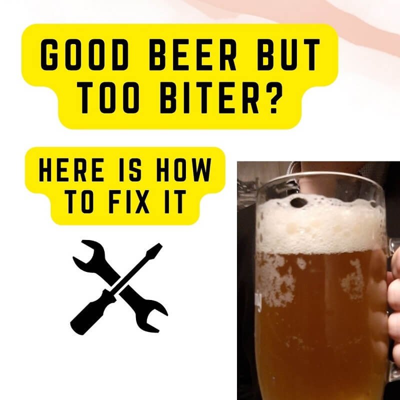 Fixing bitter homebrew beer