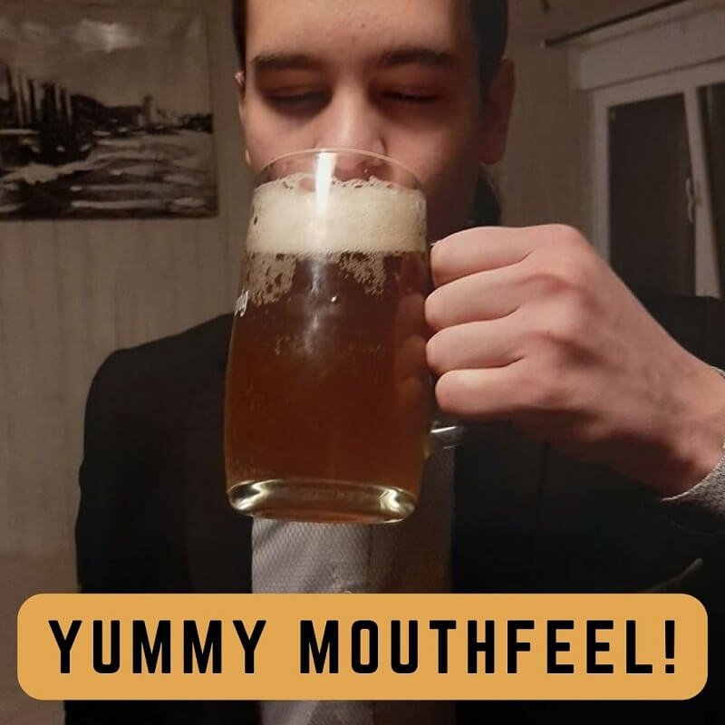 Improved mouthfeel in a homebrew beer